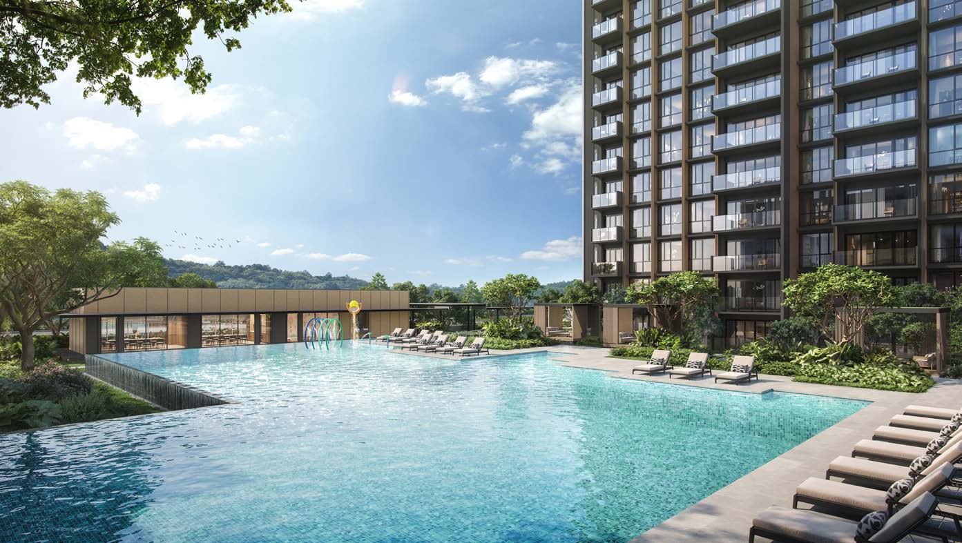 Artist's impression of the pool deck and pavilion