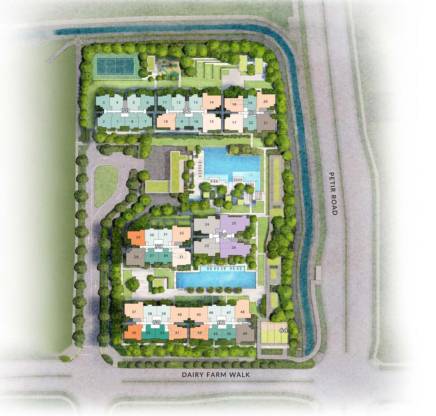 Site plan of Narra Residences